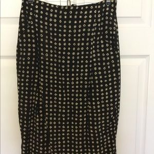Dana Buckman 100% Silk Pencil Skirt